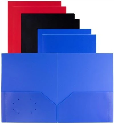 Dwukiezonkowy plastikowy folder